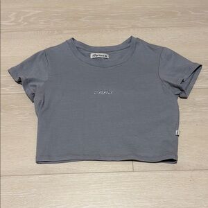 3/$10 RRJ Denim Gray Cropped Tee